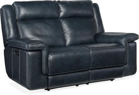 Hooker Furniture Living Room Montel Lay Flat Power Loveseat with Power Headrest & Lumbar