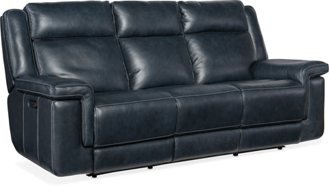 Hooker Furniture Living Room Montel Lay Flat Power Sofa with Power Headrest & Lumbar