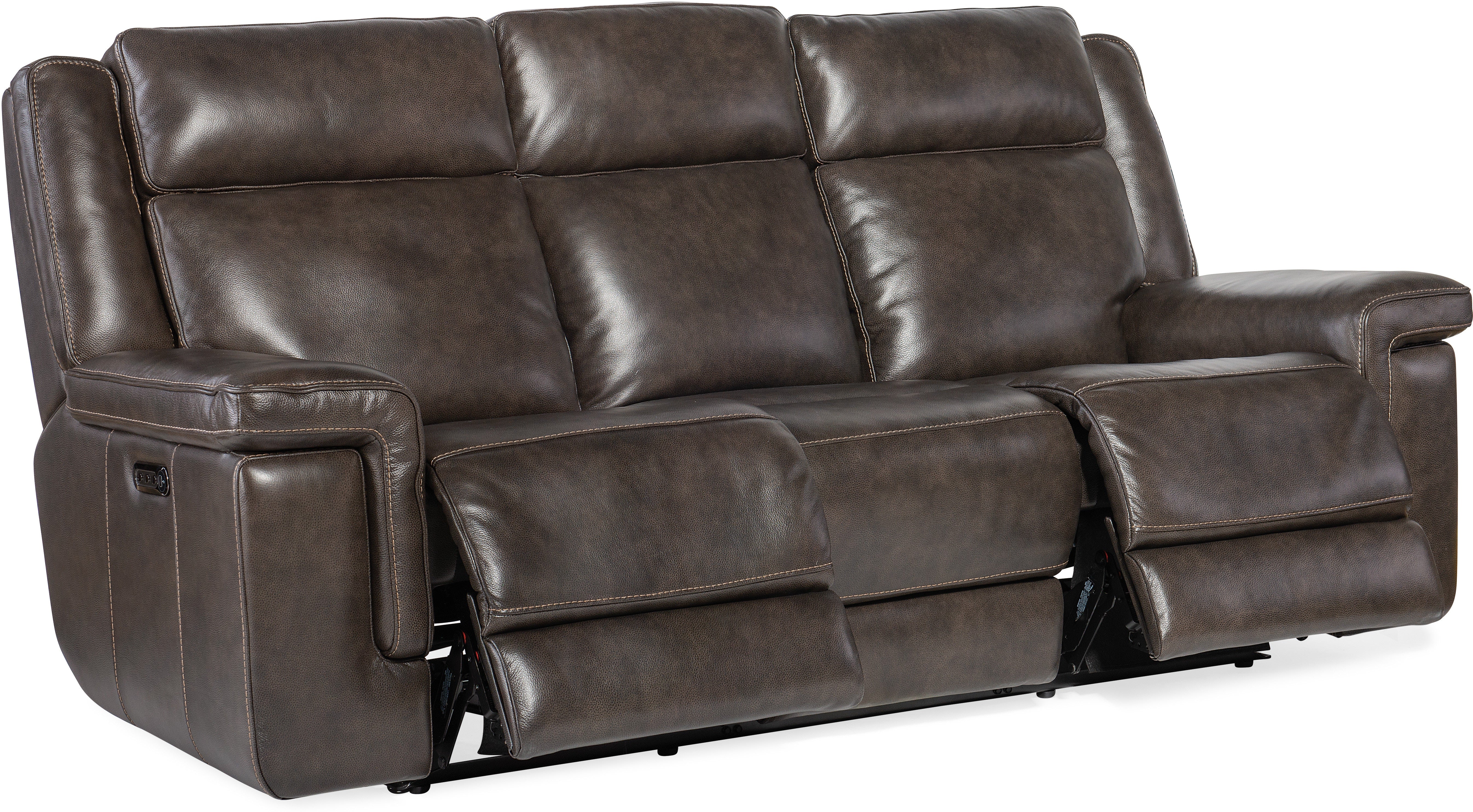 Hooker Furniture Living Room Montel Lay Flat Power Sofa with Power Headrest & Lumbar
