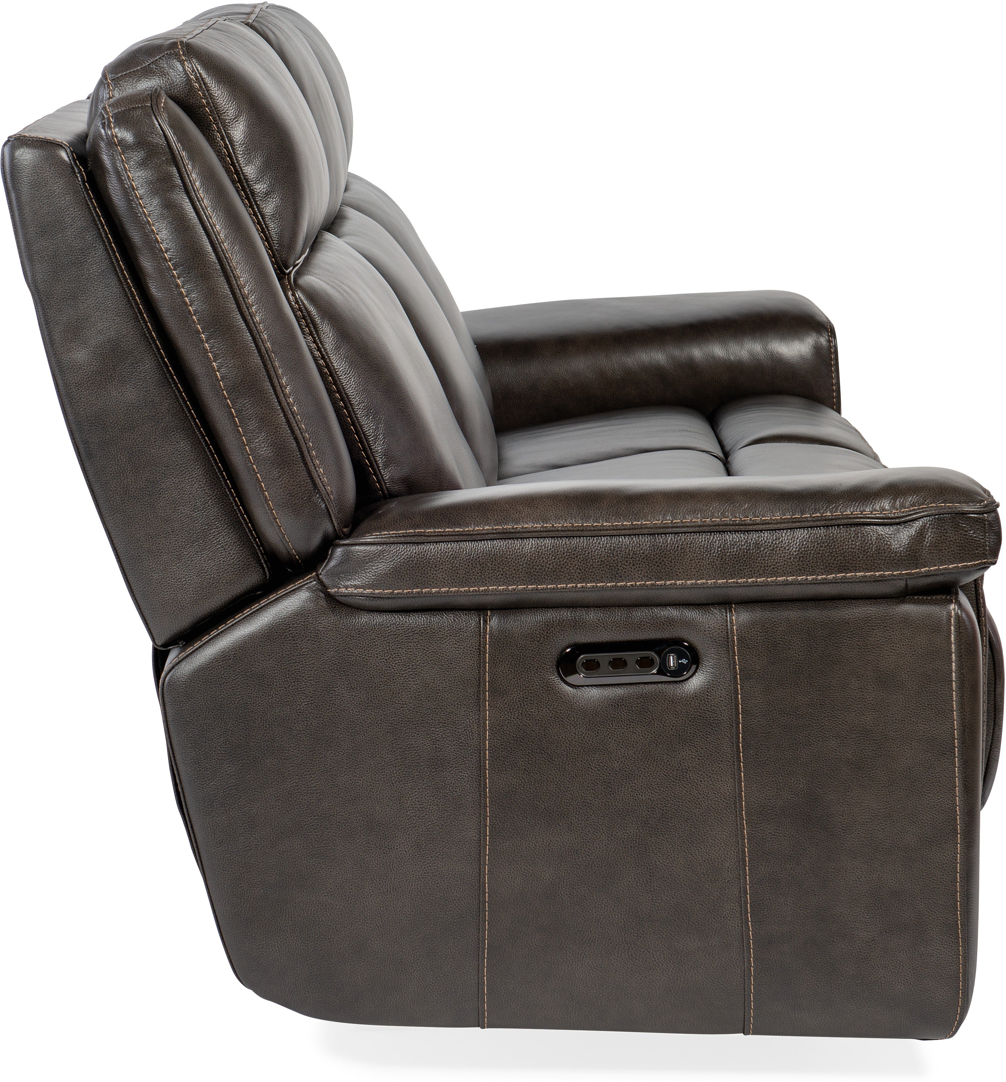 Hooker Furniture Living Room Montel Lay Flat Power Sofa with Power Headrest & Lumbar