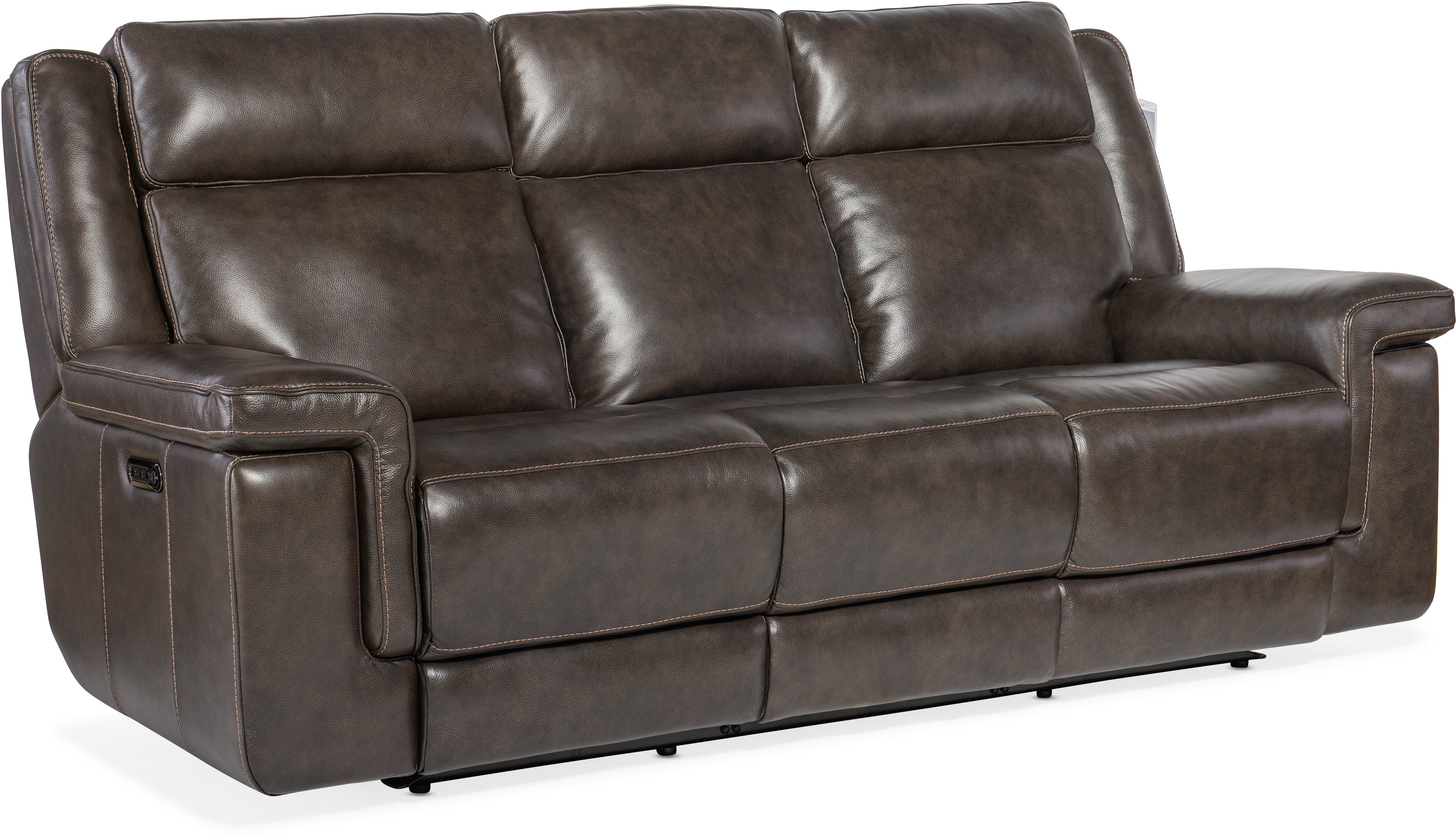 Hooker Furniture Living Room Montel Lay Flat Power Sofa with Power Headrest & Lumbar