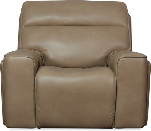 Hooker Furniture Living Room Riverton Power Gliding Recliner with Power Headrest and Lumbar