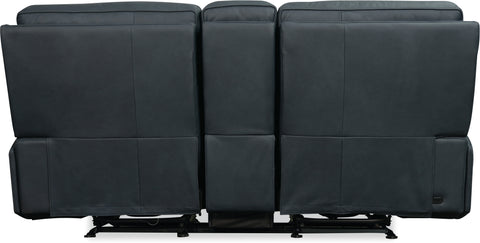 Hooker Furniture Living Room Riverton Power Gliding Console Loveseat with Power Headrest and Lumbar