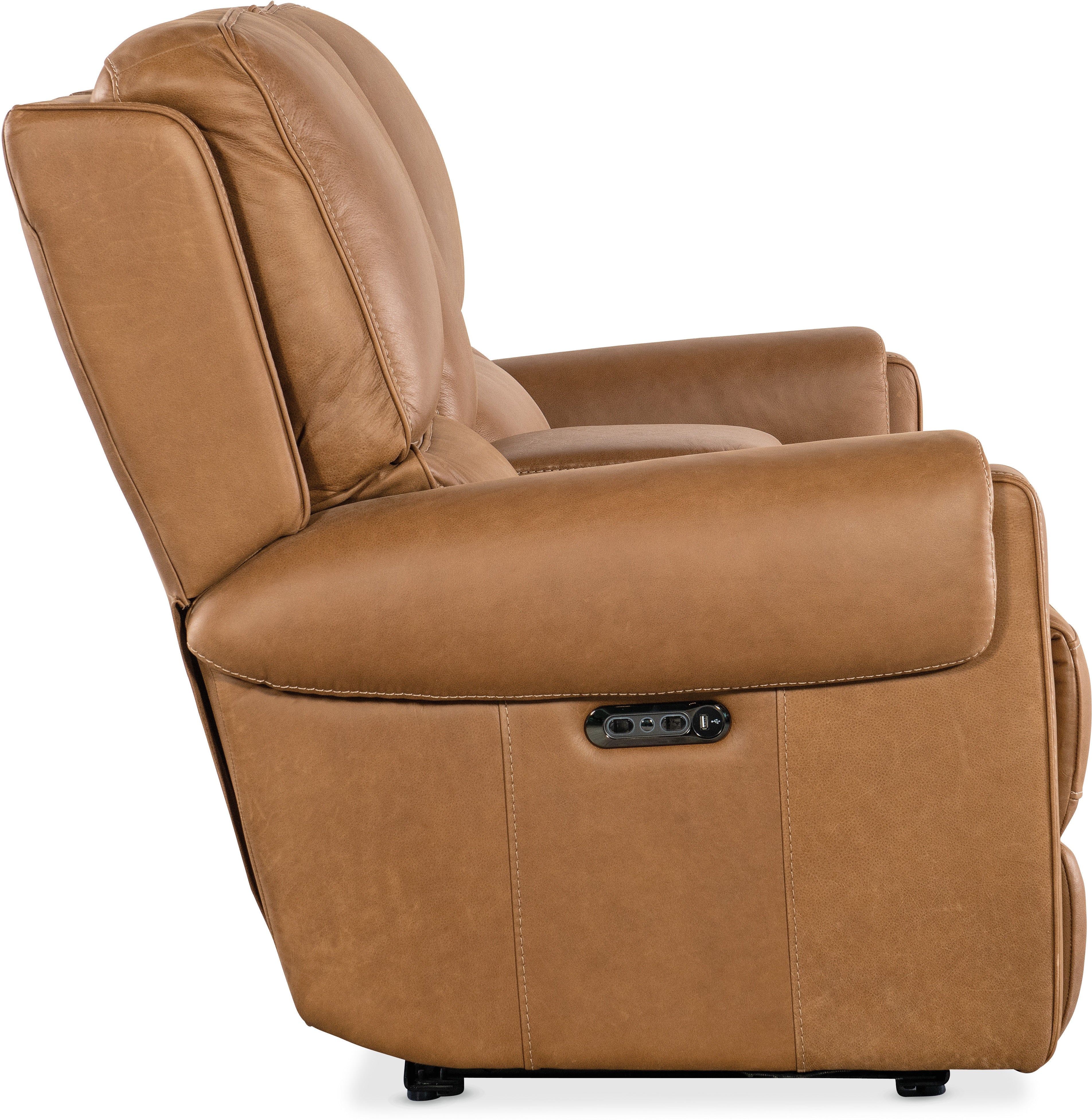 Hooker Furniture Living Room Somers Power Console Loveseat w/Power Headrest