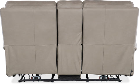 Hooker Furniture Living Room Somers Power Console Loveseat w/Power Headrest