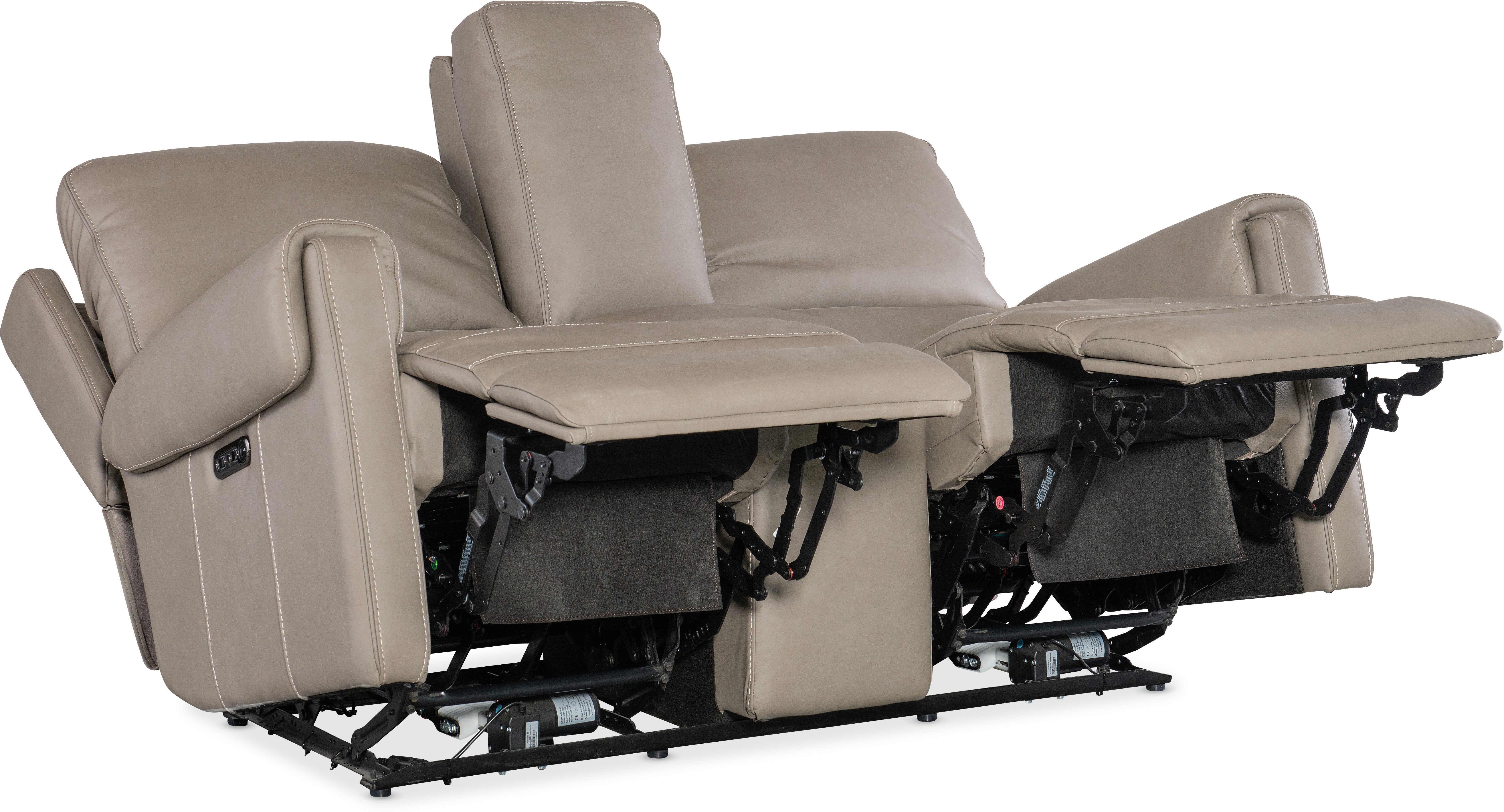 Hooker Furniture Living Room Somers Power Console Loveseat w/Power Headrest