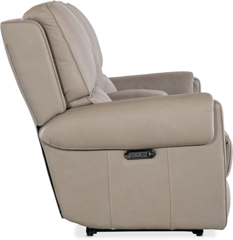 Hooker Furniture Living Room Somers Power Console Loveseat w/Power Headrest