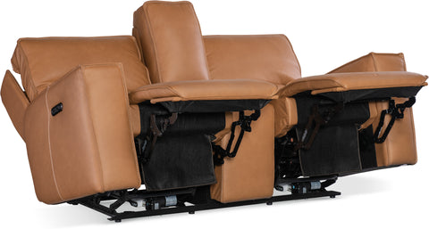 Hooker Furniture Living Room Miles Zero Gravity PWR Console Loveseat w/PWR Headrest