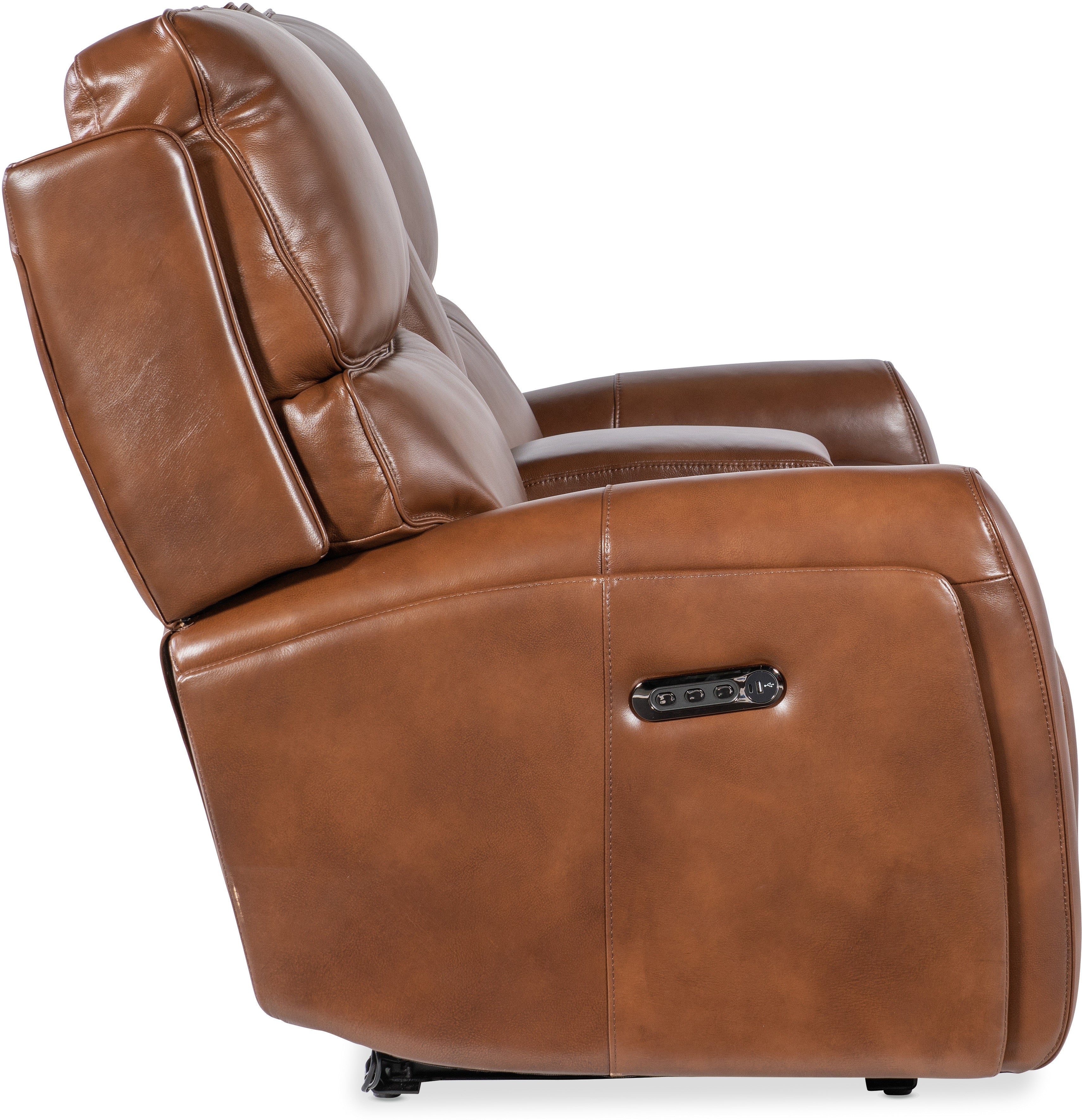 Hooker Furniture Living Room Crosby Zero Gravity Power Console Loveseat with Power Headrest and Lumbar