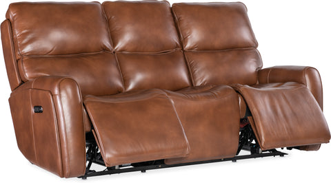 Hooker Furniture Living Room Crosby Zero Gravity Power Sofa with Power Headrest and Lumbar