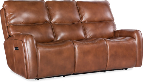Hooker Furniture Living Room Crosby Zero Gravity Power Sofa with Power Headrest and Lumbar