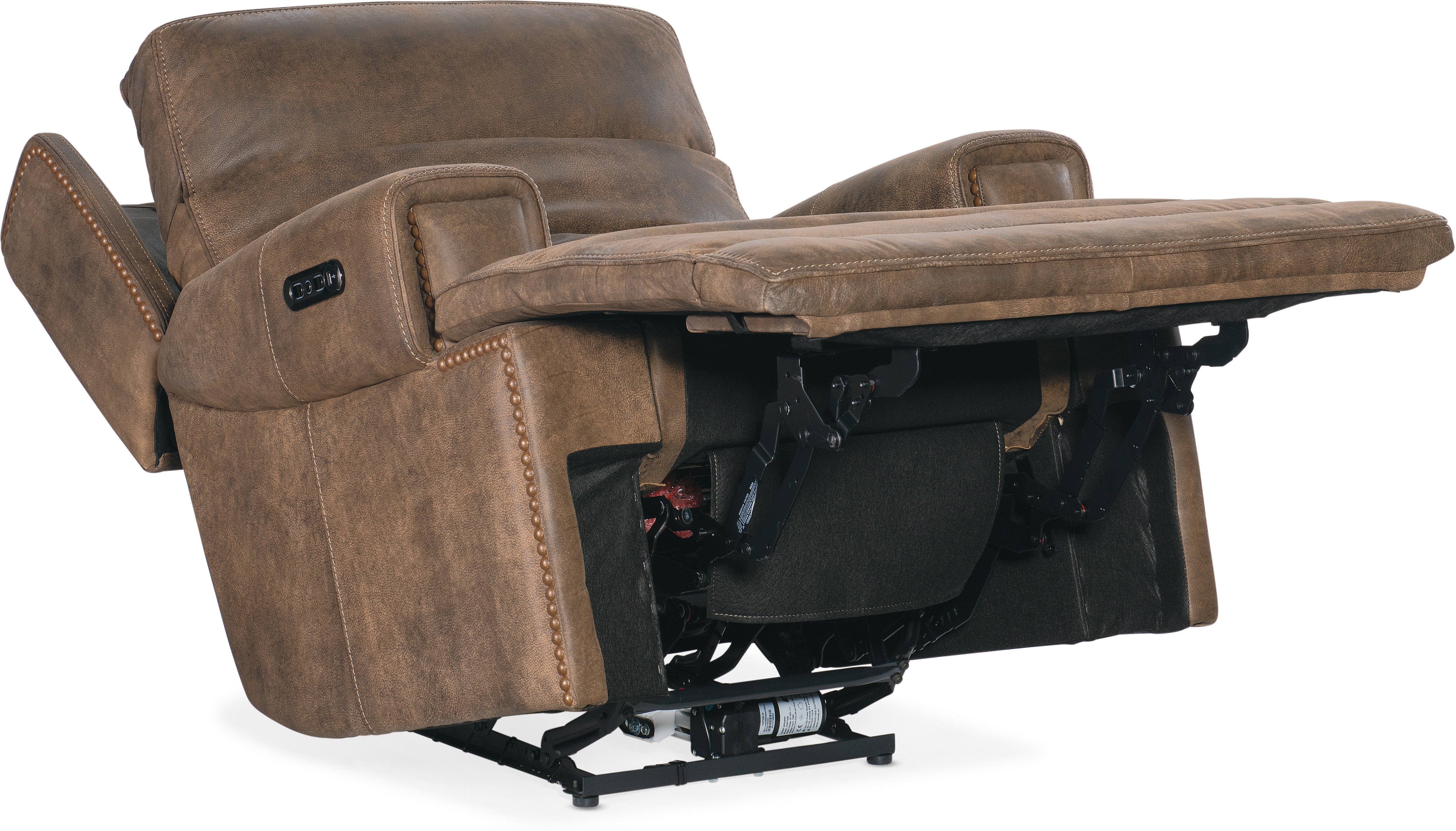 Hooker Furniture Living Room Wheeler Power Recliner with Power Headrest