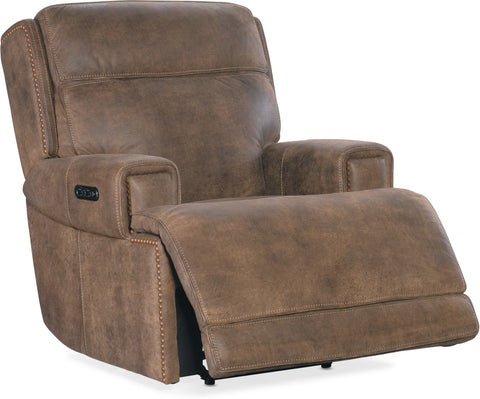 Hooker Furniture Living Room Wheeler Power Recliner with Power Headrest