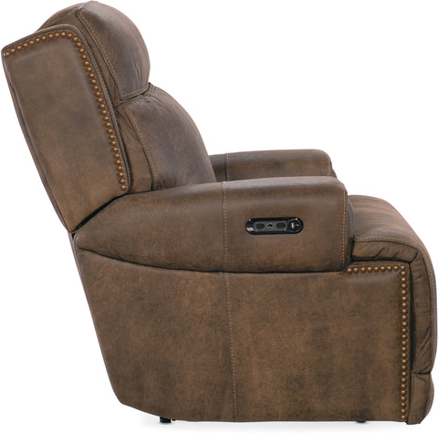 Hooker Furniture Living Room Wheeler Power Recliner with Power Headrest