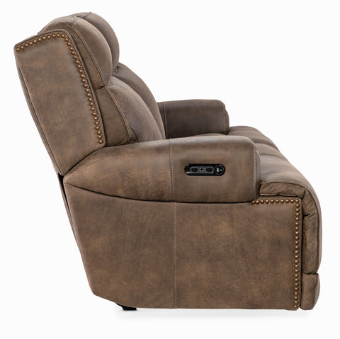 Hooker Furniture Living Room Wheeler Power Sofa with Power Headrest