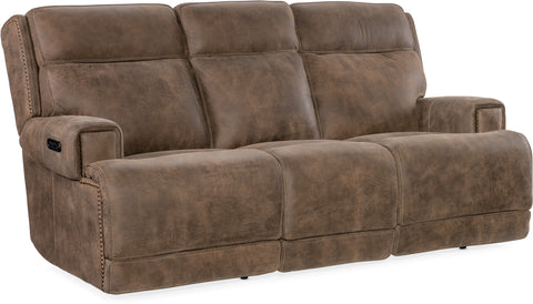 Hooker Furniture Living Room Wheeler Power Sofa with Power Headrest