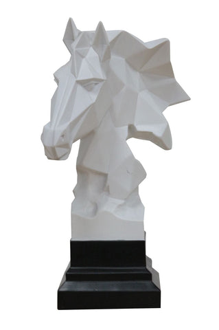 Modrest Stallion Geometric White Sculpture Model VGTHDS0067-6