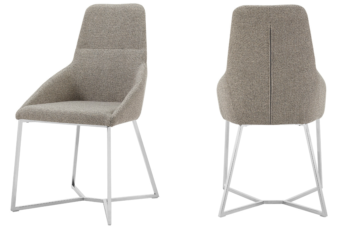 Stark Modern Light Grey Fabric Dining Chair (Set of 2) By VIG Furniture