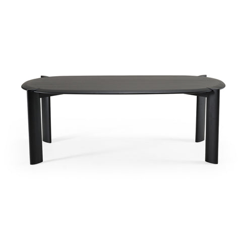 Modrest Steven Modern Black Oval Dining Table Model VGWD-PRY-DN-BLK