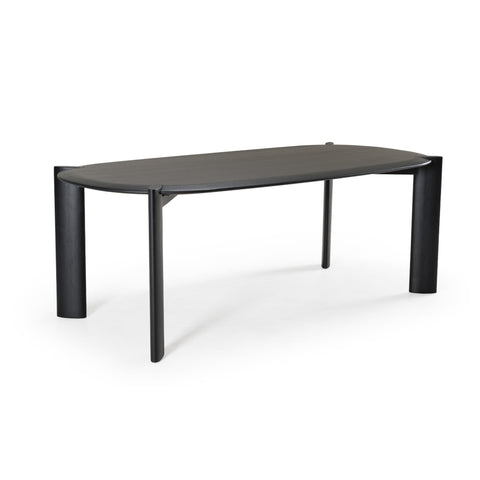 Modrest Steven Modern Black Oval Dining Table Model VGWD-PRY-DN-BLK
