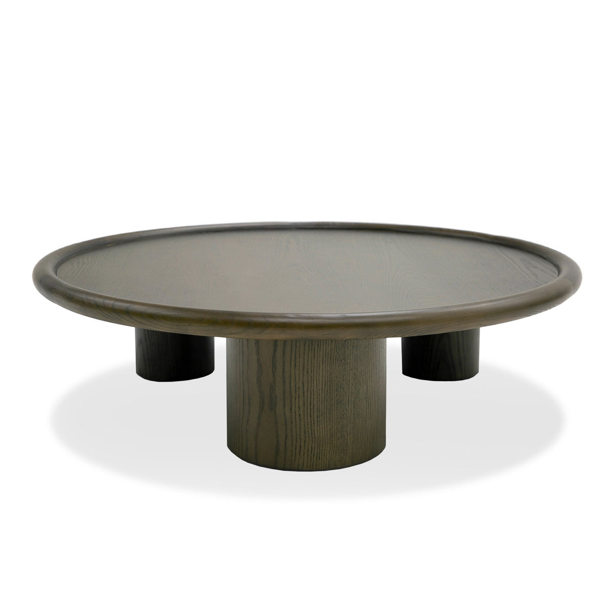Modrest Strauss Contemporary Brown Ash Round Coffee Table Model VGOD-LZ-326C-A-BRN