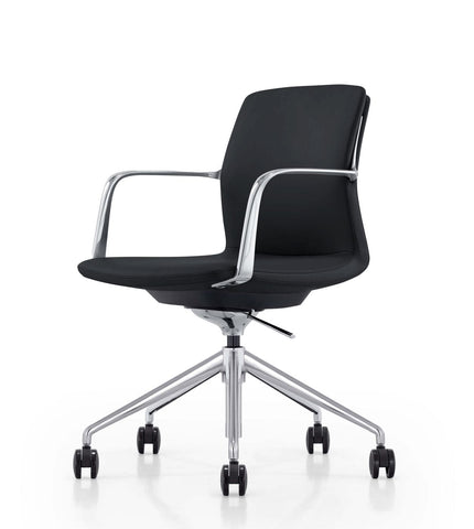 Modrest Sundar Modern Black Mid Back Conference Office Chair Model VGFUFK004-B11-BLK-OC