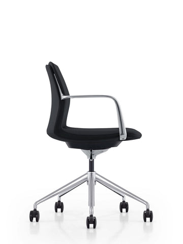 Modrest Sundar Modern Black Mid Back Conference Office Chair Model VGFUFK004-B11-BLK-OC