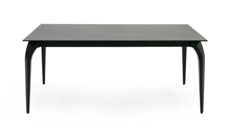 Modrest Suri Modern Black Ceramic Extendable 71" | 94 5" Dining Table Model VGYF-DT8937-BLK-DT
