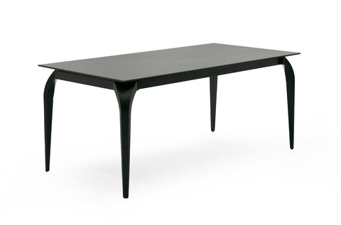 Modrest Suri Modern Black Ceramic Extendable 71" | 94 5" Dining Table Model VGYF-DT8937-BLK-DT