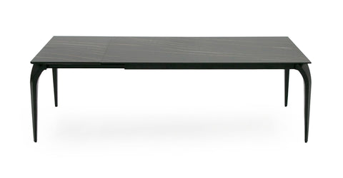 Modrest Suri Modern Black Ceramic Extendable 71" | 94 5" Dining Table Model VGYF-DT8937-BLK-DT