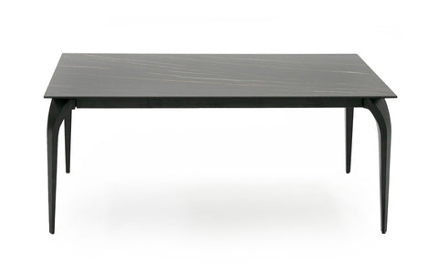 Modrest Suri Modern Black Ceramic Extendable 71" | 94 5" Dining Table Model VGYF-DT8937-BLK-DT
