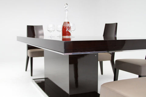 Noble Modern Ebony Lacquer Dining Table Model VGHB131T-EBONY