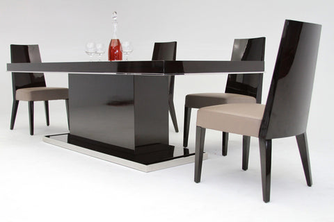 Noble Modern Ebony Lacquer Dining Table Model VGHB131T-EBONY