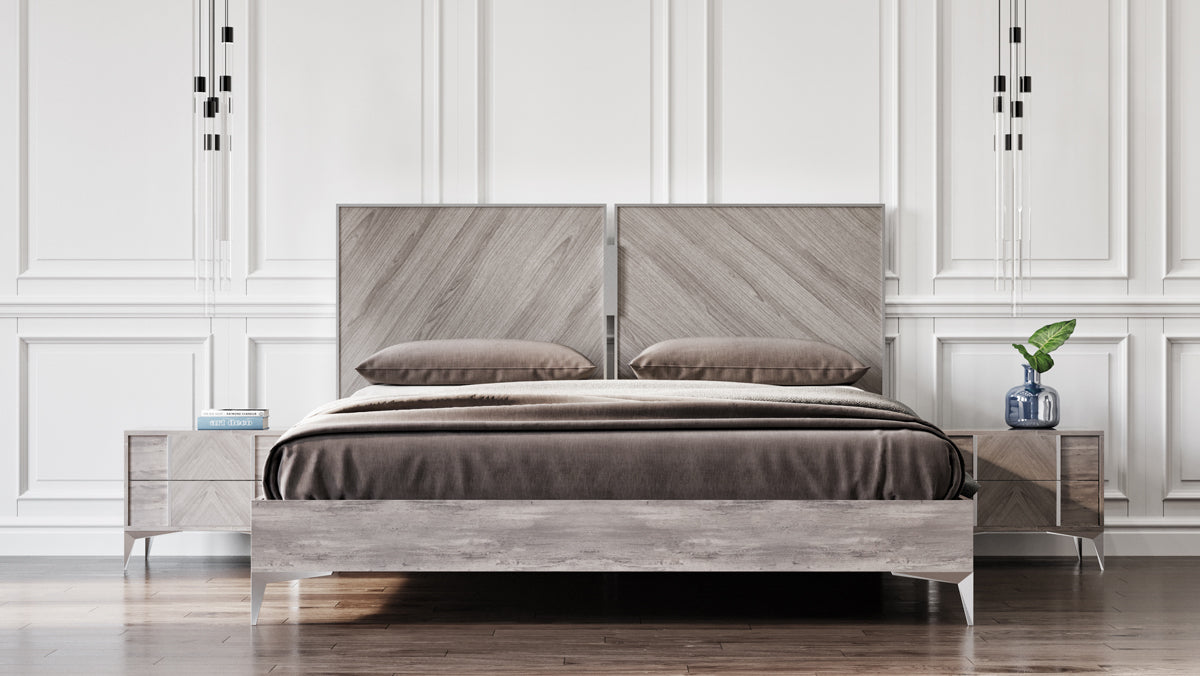 Eastern King Nova Domus Alexa Italian Modern Grey Bed Model VGACALEXA-BED-EK