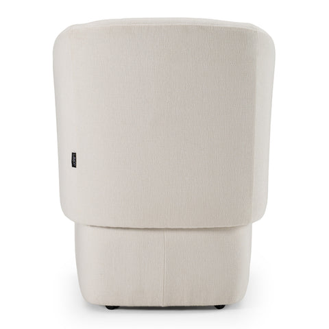 Modrest Tassell Modern Ivory Fabric Dining Chair With Castor Wheels Model VGKK-KF.Y2219-IVY