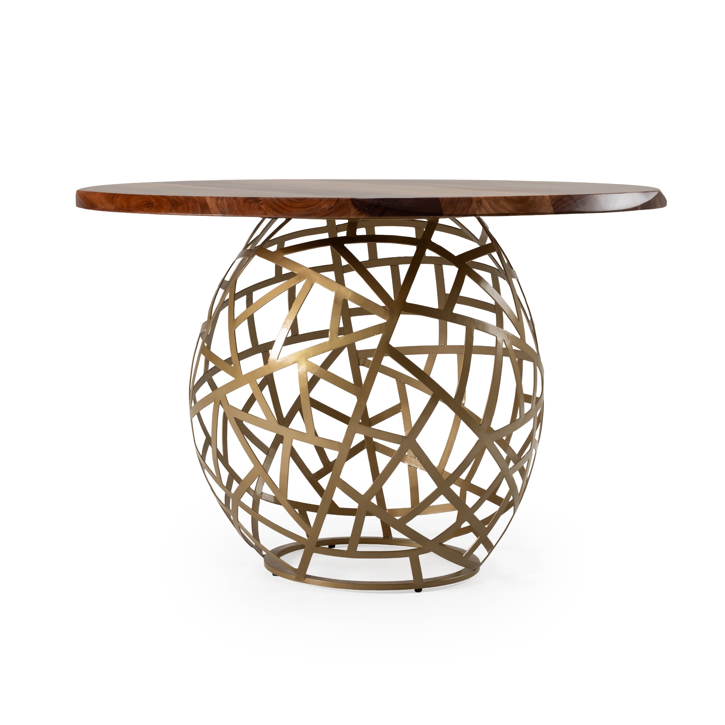 Modrest Taylor Round 47" Live Edge Dining Table Model VGEDRTLE160002-SML-BRN-DT