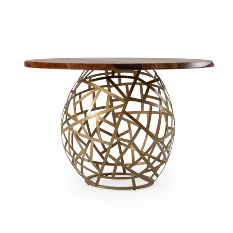 Modrest Taylor Round 47" Live Edge Dining Table Model VGEDRTLE160002-SML-BRN-DT