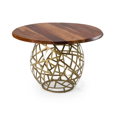 Modrest Taylor Round 47" Live Edge Dining Table Model VGEDRTLE160002-SML-BRN-DT