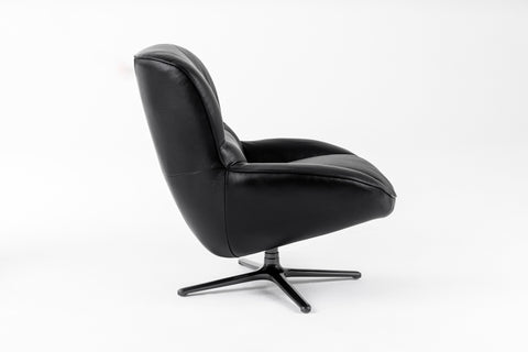 Modrest Theo Modern Black Leather Accent Chair Model VGKK-KFA1099-BLK-CH