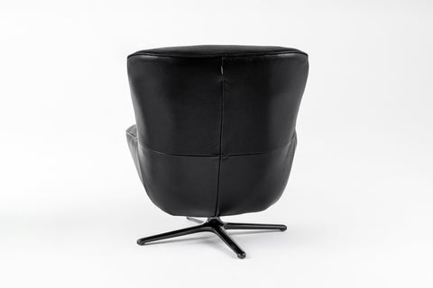 Modrest Theo Modern Black Leather Accent Chair Model VGKK-KFA1099-BLK-CH