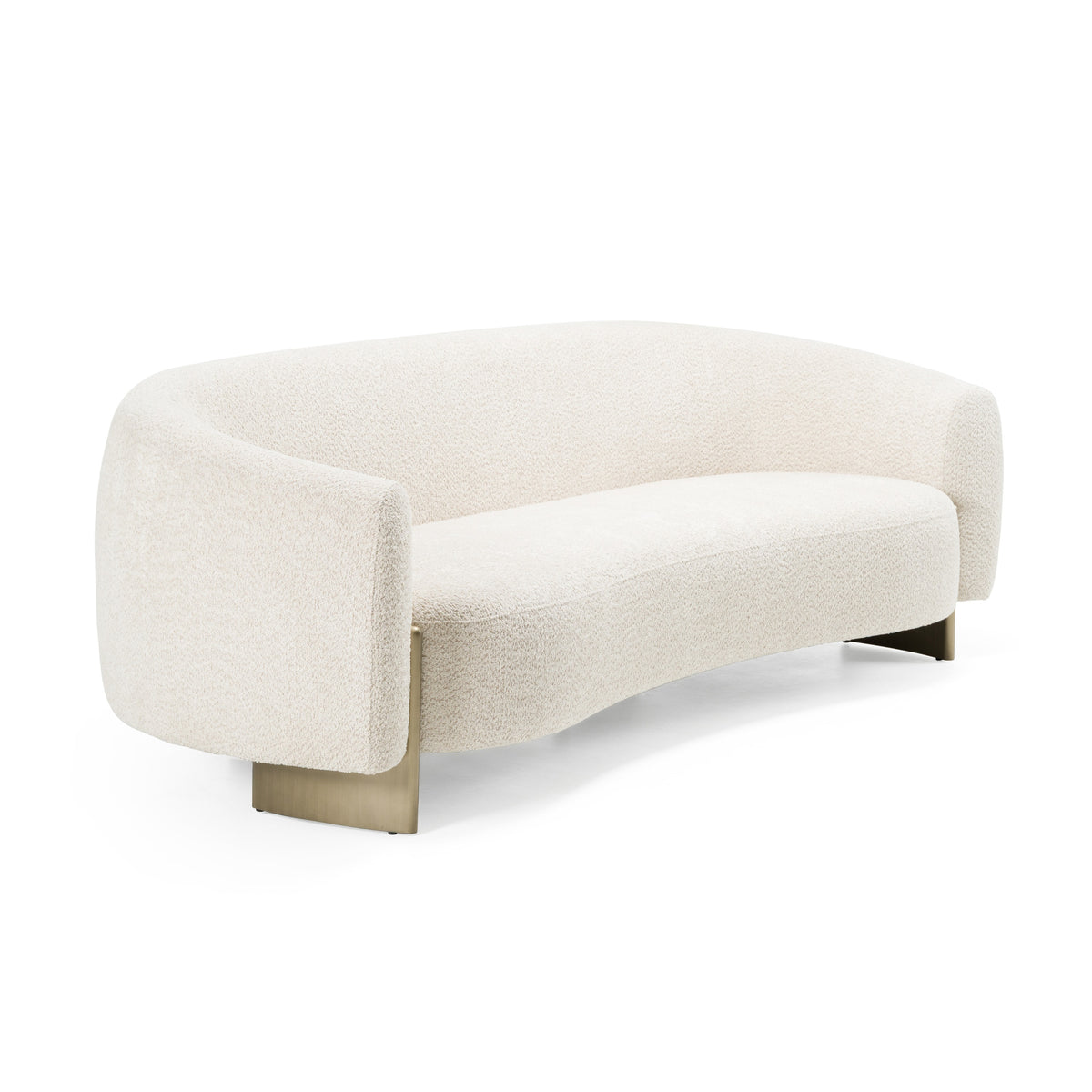 Divani Casa Thrive Modern Beige Fabric & Antique Brass Sofa Model VGFA-SF2012