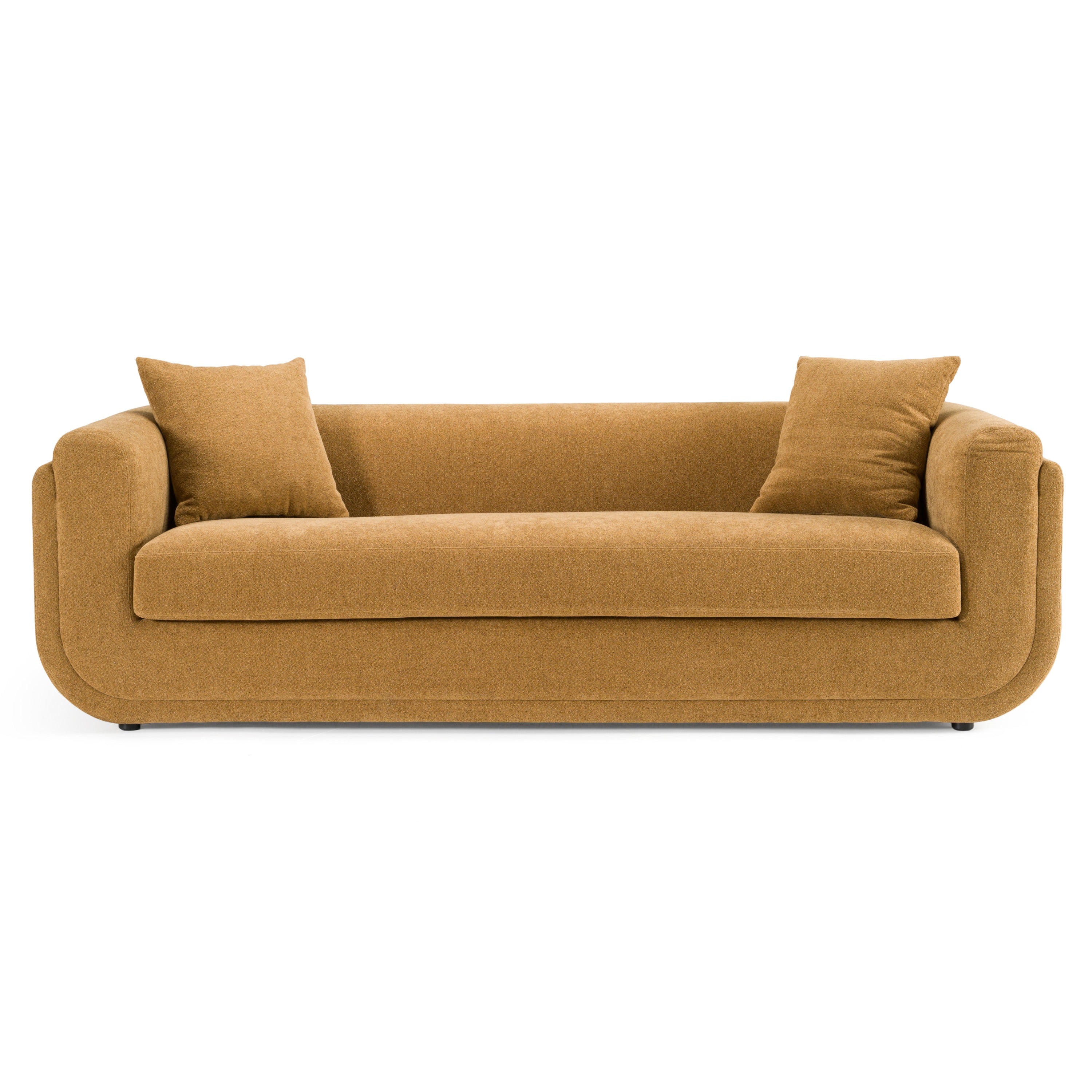 Divani Casa Tiene Modern Orange Fabric 3 Seat Sofa Model VGAH-SF1011-3