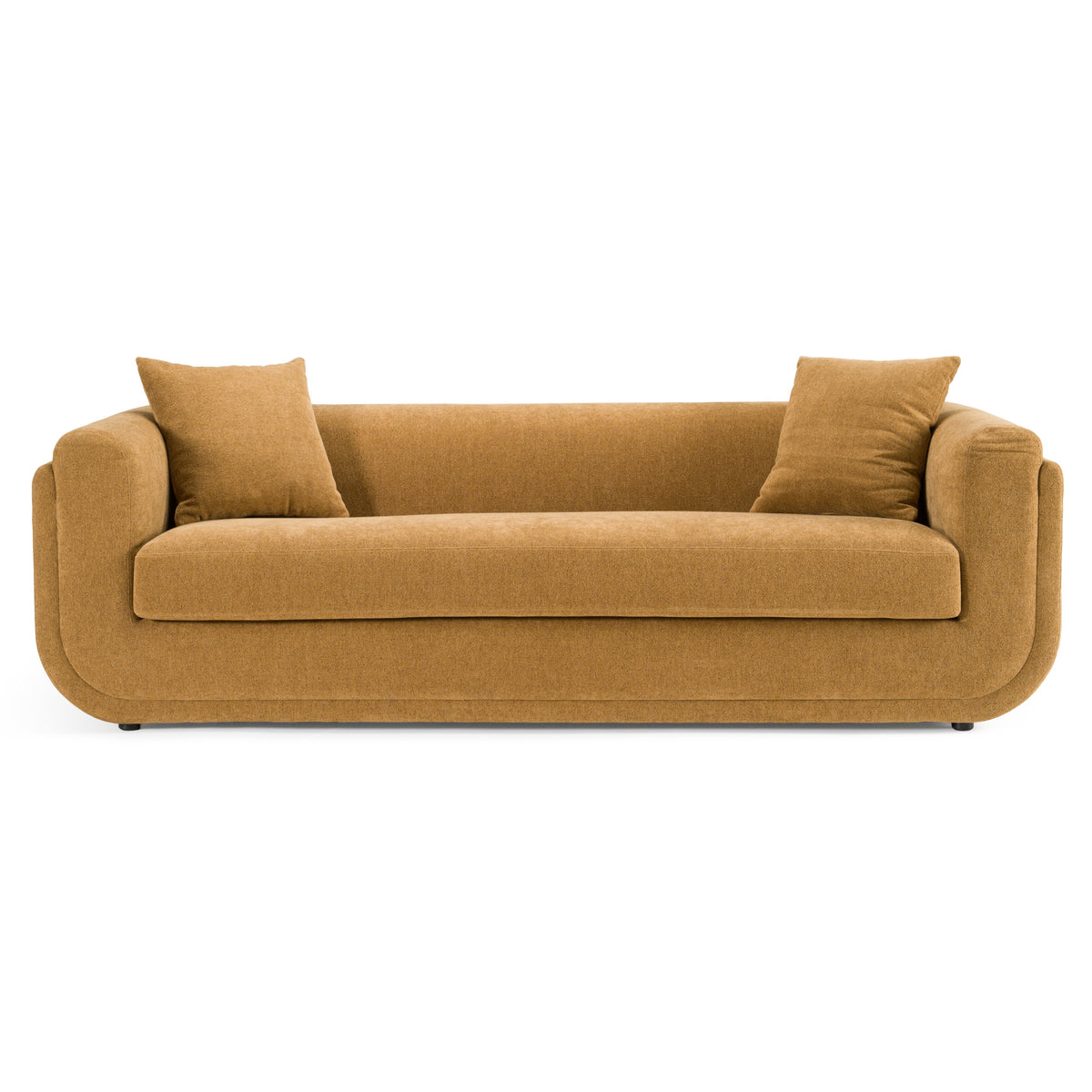 Divani Casa Tiene Modern Orange Fabric 3 Seat Sofa Model VGAH-SF1011-3