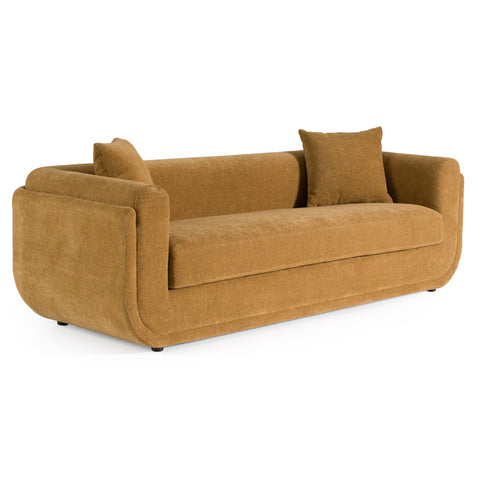 Divani Casa Tiene Modern Orange Fabric 3 Seat Sofa Model VGAH-SF1011-3