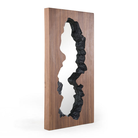 Modrest Timber Modern Walnut Leaning Floor Mirror Model VGRY-RY-1237