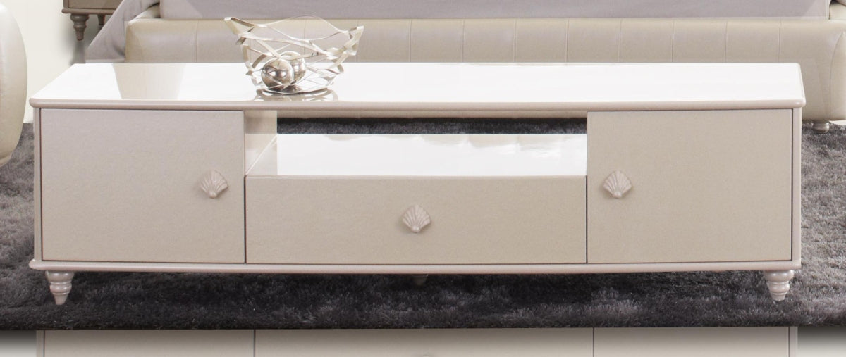 Modrest Tinger Modern Off White Tv Stand Model VGSLE-TINGER-TV