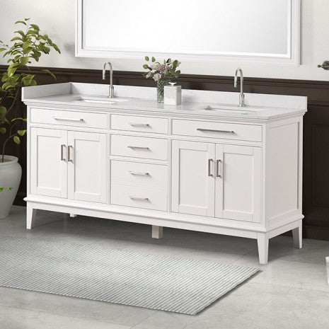 Almeria Vanity Set Model Tm-Ct005Wh-72+05Wh By Furniture Of America 