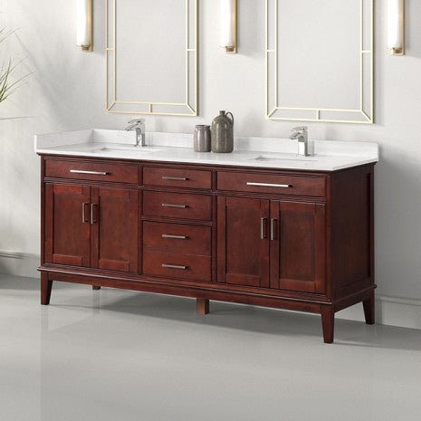 Almeria Vanity Set Model Tm-Ct005Wh-72+07Ch By Furniture Of America 