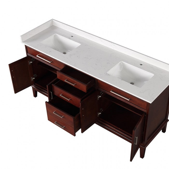 Almeria Vanity Set Model Tm-Ct005Wh-72+07Ch By Furniture Of America 