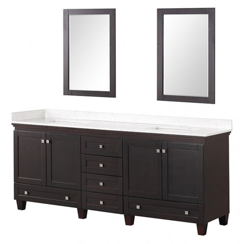 Oliva Vanity Set W/ Mirror Model Tm-Ct006Wh-80+11Es+M By Furniture Of America 